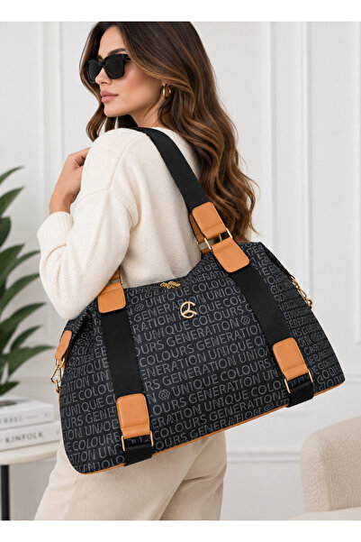 EdButikModa حقيبة سفر وكتف نسائية كبيرة الحجم مع حزام قابل للتعديل