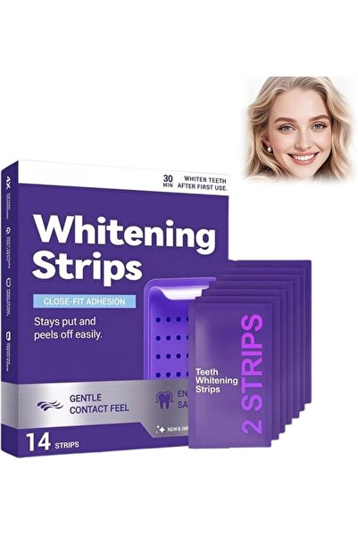 KOWVOWZ 14PCS Teeth Whitening Strips, Enamel-Safe Color Correcting Tooth Whit...