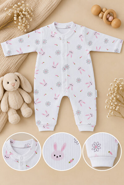 NOTA KİDS Organic 100% Cotton Newborn Baby Long Sleeve Romper