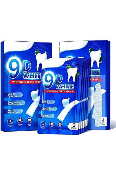 ALMEKAQUZ 42 PCS Teeth Whitening Strips, Mint Gel, Blue Color Oral Stain Remo...