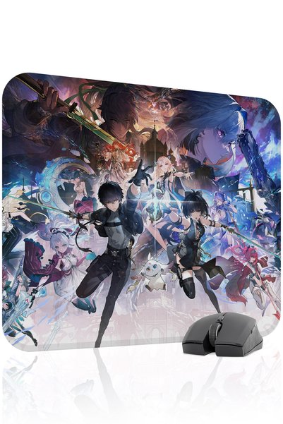mousepad bastir Wuthering Waves 48x40 Геймърска подложка за мишка с неплъзгащ...
