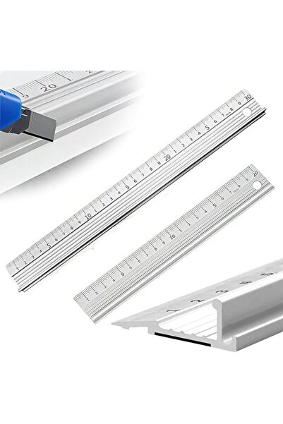 TERRIFI Metal Ruler Set with Raised Grip for Precise Cutting and Measurement,...