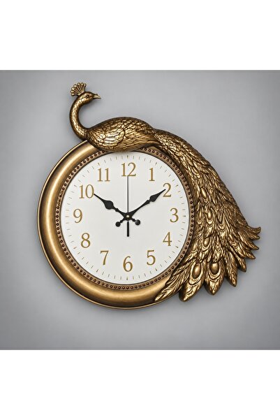 Magic Time Silent Wall Clock With Peacock Design Velmior