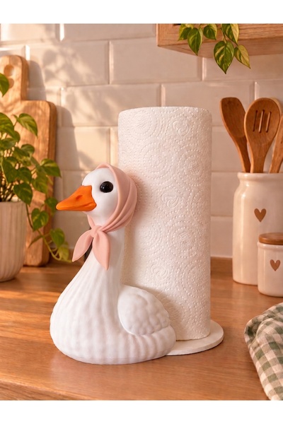 NureStore Sevimli Ördek Figürlü Tezgah Üstü Havluluk Mutfak & Banyo Dekoratif...