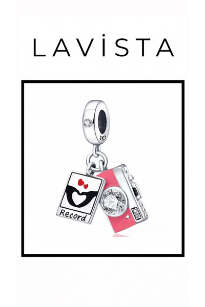 Lavista Silver Fotoğraf Makinesi Gümüş Charm’ı
