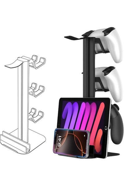SYOSI Game Controller Holder & Headphone Stand for Desk, 3-Layer Multi Adjust...
