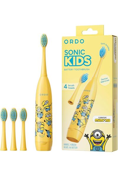 Ordo x Minions Sonic Kids Battery Toothbrush | Kids Electric Toothbrush Ages ...