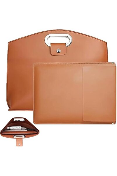 Generic 2-Piece Set Laptop Bag, Sophisticated Business Waterproof Leather Lap...