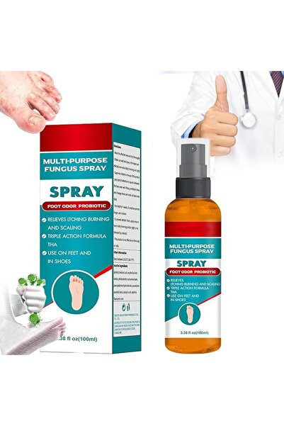 Makbeaty بخاخ مزيل لرائحة القدم، بخاخ مضاد للفطريات، بخاخ بروبيوتيك - يزيل ال...