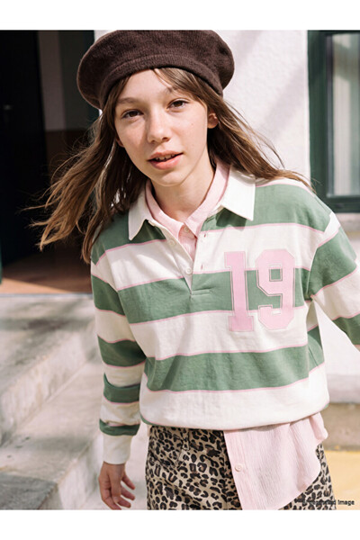 LC Waikiki I Devrik Roba Collar Striped Girls' T-Shirt from Freezen Store