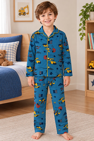 Harika KIDS Boy's Buttoned Pajama Set