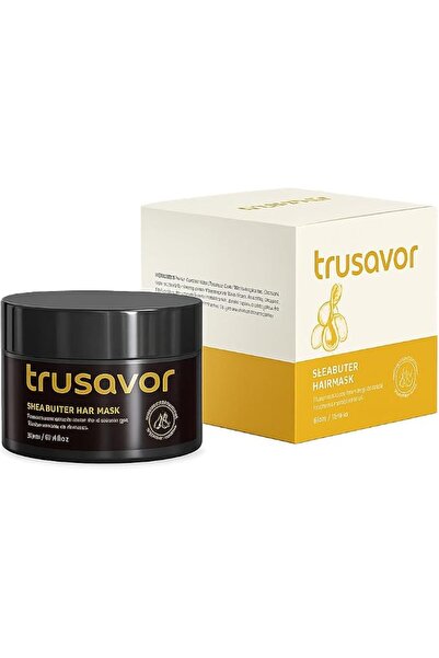 Trusavor قناع الشعر بزبدة الشيا، علاج مغذي للشعر التالف، يتحكم في التجعد، 300 مل