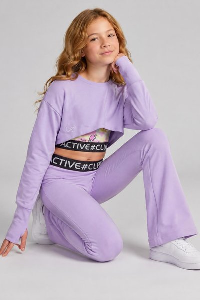 Colorinas Flow Parmak Geçmeli Crop Sweatshirt