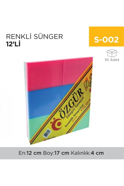 inci çelik aksesuar Colorful Sponges 12Pcs