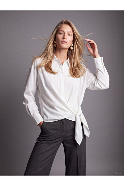 LC Waikiki I Tie-Up Gathered Loose Fit Women's Shirt from Freezen Store