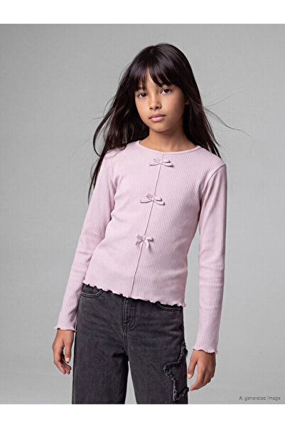 LC Waikiki I Bow Detail Girls' T-Shirt from Freezen Store