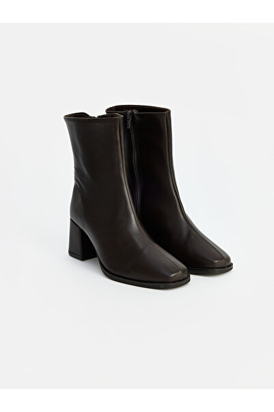 LC Waikiki I Zippered Square Toe Thick Heeled Women's Boots from Freezen Store