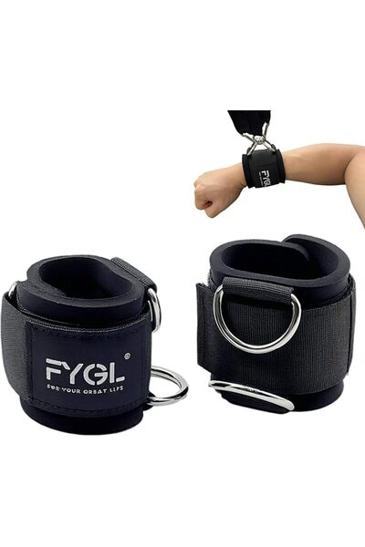 GENERAL Adjustable Wrist Cuffs for Cable Machines - Neoprene Padded