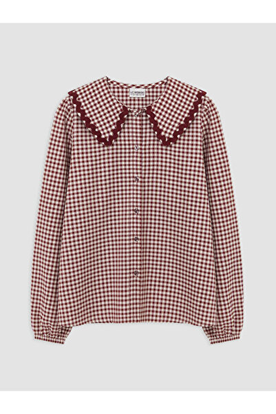 LC Waikiki I Checkered Embroidered Gabardine Girls' Shirt from Freezen Store