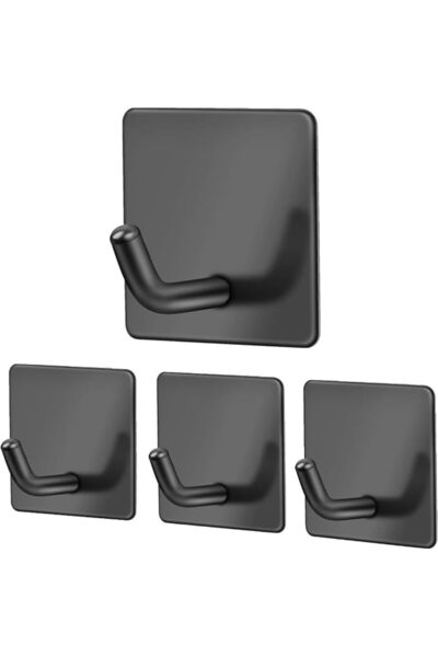 GENERAL Gs Stainless Steel Storage Hook 4.50 X 4.50 X 3.00 cm 4 Pieces Black ...