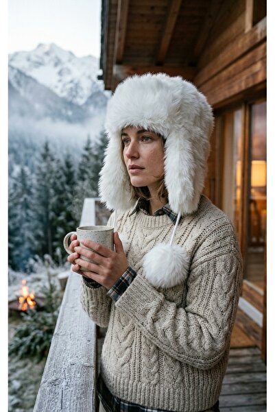 emybox Russian Hat Women's Ushanka Fur Cap - Cold-Proof Winter Hat with Earfl...