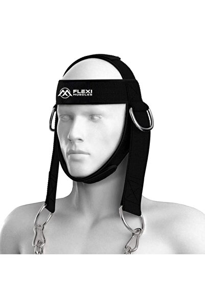 FLEXIDUCT Flexi Muscles Neck Harness for Weight Lifting - Adjustable Neck Tra...