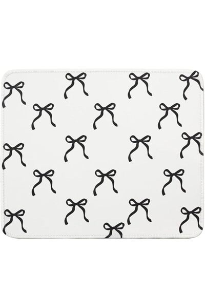 Generic Mouse Mat Non-Slip Smooth Cute Protector Mousepad with Bow-Knot Design