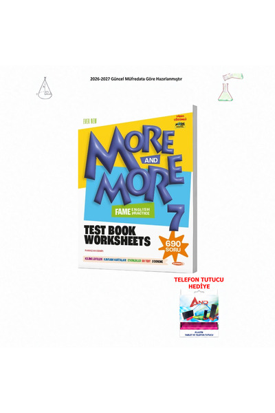 Fenomen Yayıncılık 2026-2027 7. Sınıf More & More Test Book Worksheets Telefo...