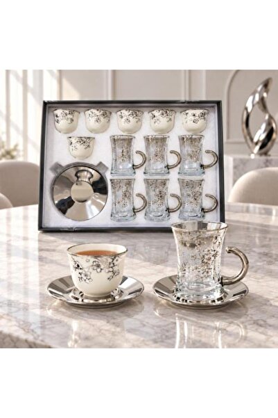 laverahome Royal Silver Tea and Coffee Set 18 Pieces