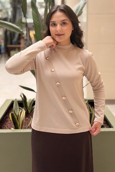 Nuss Mercerized Tunic with Cross Button Accessories