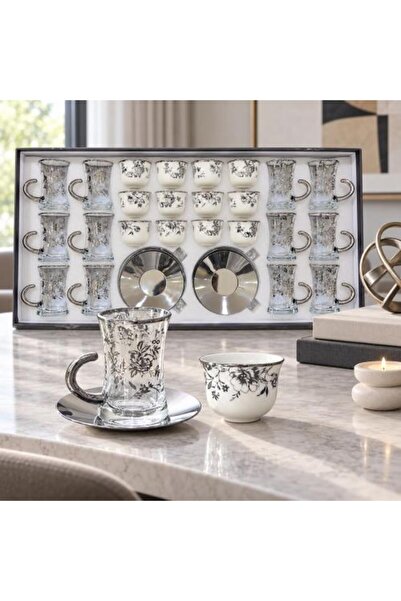 laverahome 36Pcs High-End Patterned Guest Serving Set