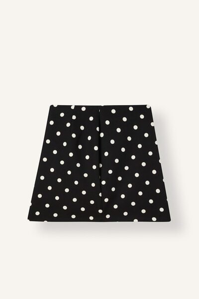 DeFacto Polka Dot Regular Waist Crepe Mini Skirt I1848Ax26Au
