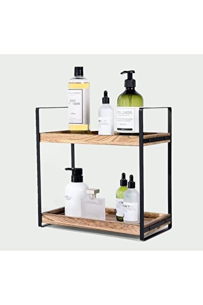 HOOKOR Bathroom Counter Organizer,Wooden Bathroom Organizer Countertop Storag...