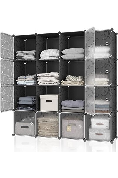 CITYRIYA LONG Closet Organizer, Wardrobe Closet Clothes Storage Cabinet, 16-C...