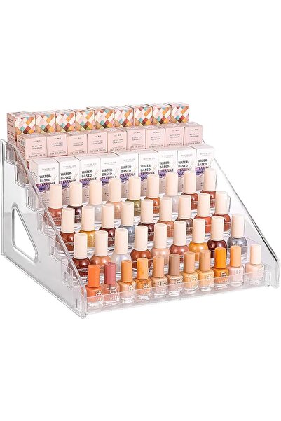 Arabest Nail Polish Organizer, 7 Layers Acrylic Display, Rack Eyeglasses Stor...