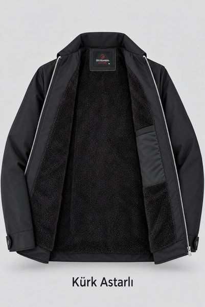 ByTrend İçi Kürklü Yakalı Orta Kışlık Mont PLDP 3033-M_50511-1