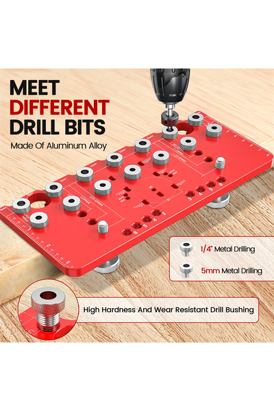 Choice Shelf Pin Jig and Hinge Jig Two-in-One, Self-contained Clamping Functi...