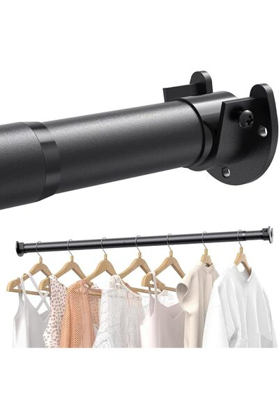 Yelajoy Closet Rods for Hanging Clothes, 17 to 69 Inches Stepless Adjustable ...