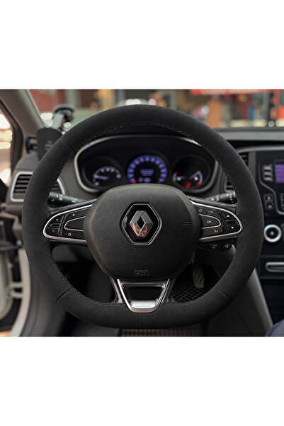 HasAkman Renault Megane 4 Direksiyon Kılıfı Alcantara Süet Monza Black Serisi...