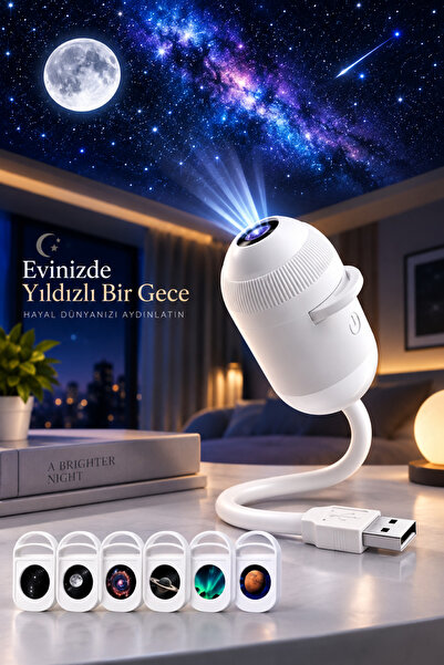 RAYLAX Yıldız Projektör Gece Lambası – Gökyüzü Teması, Ayarlanabilir Tasarım,...