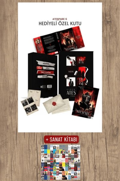 Tekhne Yayınları Sanat Kitabı + Ateşpare 6 Hediyeli Özel Kutu (Ciltli) / Cere...