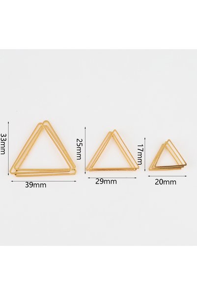 Choice S Triangle Gold 20Pcs Gold Silver Hollow Frame Bezel Charms Pendants G...