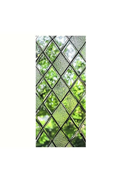 Noonedibs Sticker Geam Vintage cu Motiv Frunze Verzi, Decoratiune Electostati...