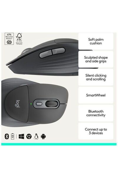 logitech Ποντίκι Ασύρματο Signature Comfort Plus M850 L Bluetooth BLE 4000 DP...