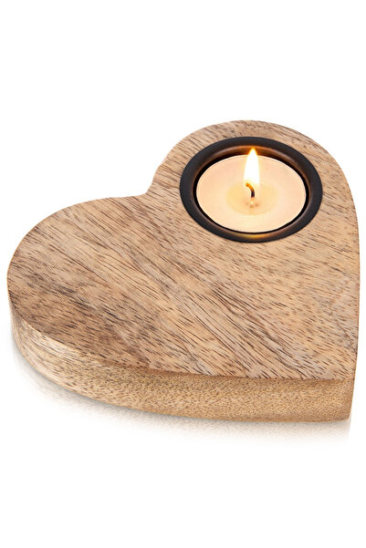 Orion Suport din lemn pentru lumânări tealight MANGO 13x12 cm
