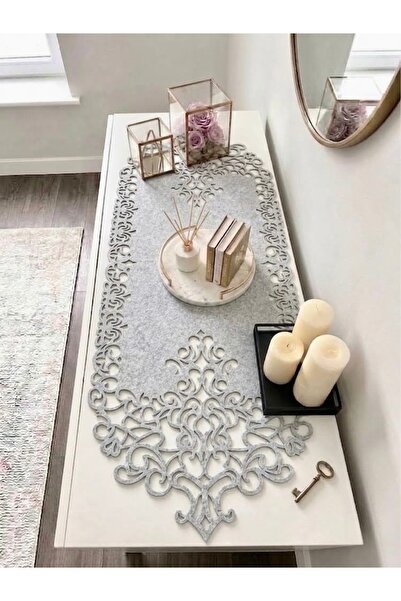 Ergüven Home قماش من جلد الغزال باللون البيج الداكن (لون الحجر) مقاس 40x120 س...