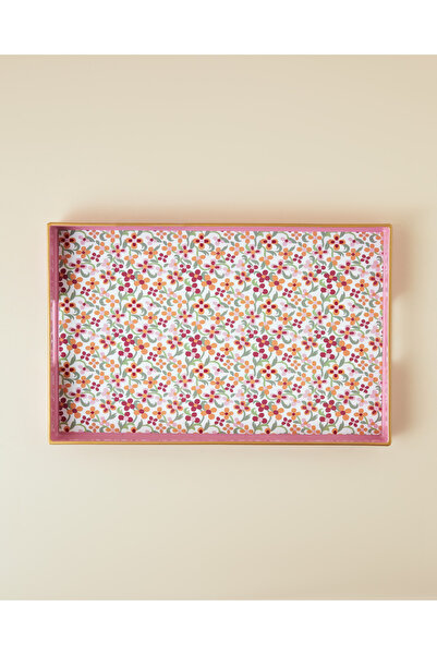 English Home Country Bloom Tepsi 40x26 cm Pembe