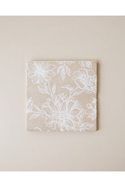 English Home Beige Blossom 20'li Kağıt Peçete 33x33 cm Bej