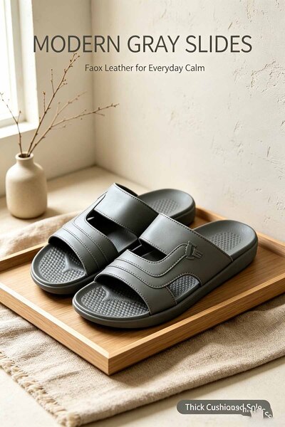 Alnoor Global Store Statement Street Slides - Geometric Straps & All-Day Support