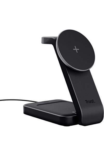 Trust Încărcător wireless 3-în-1, Viro, Suport de încărcare magnetic wireless...